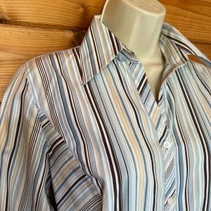 Ann Taylor Loft Striped Button Down Shirt 2